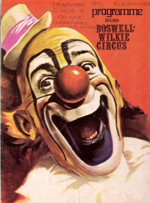 BOSWELL WILKIE CIRCUS PROGRAMME 1973-1974