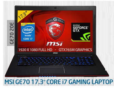 **GAMING MONSTER**MSI GE70**17.3"**QUAD Core i7**16GB Memory**NVIDIA GTX**BLU-RAY**1TB HDD**FHD**