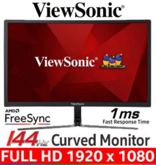 ViewSonic VX2458-C-MHD 24" Full HD (1920 x 1080) 1800R Curved 144Hz Gaming Monitor / 1ms Response