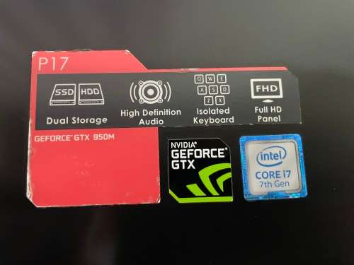 **Gigabyte P17**7th GEN QUAD CORE i7**17.3" FULL HD**GTX 950**16GB**1TB/SSD**