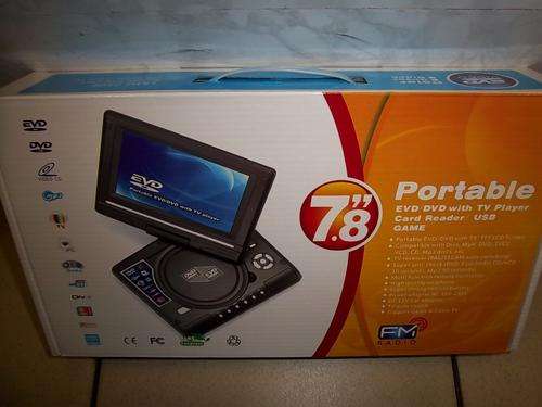 PORTABLE DVD WITH TV PLAYER CARD READER USB GAMES 7.8"