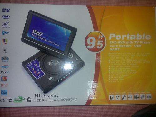 PORTABLE DVD WITH TV PLAYER CARD READER USB GAMES 9.5"