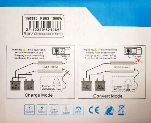 SUNMAGIC 1500W Pure Sine Wave Inverter with Charger