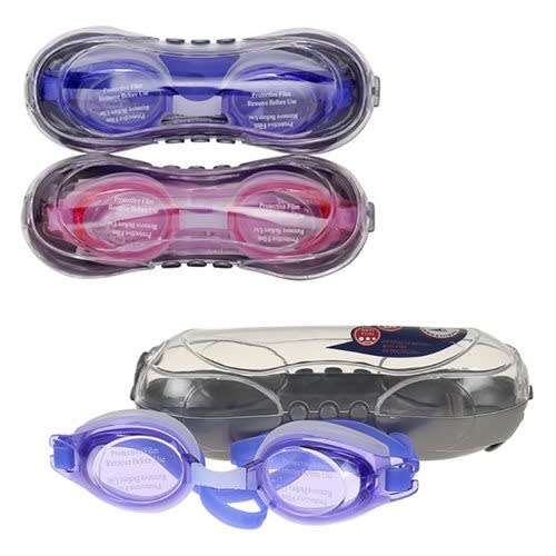 Swimming Goggles in Case Assorted Colours