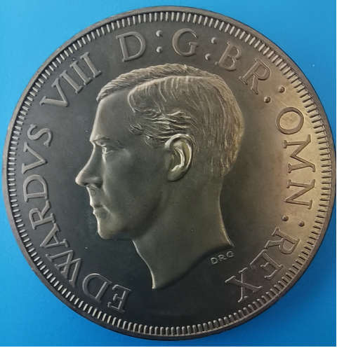 Crazy R1 Start! 1937 Pattern 5-Shillings Crown of Edward VIII (Copper)