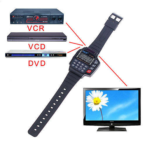 Digital Wrist Watch with a built in TV/DVD/VCR Remote control! Cool Gadget