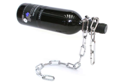 Floating Chain bottle holder Stand with FREE Wine Thermometer.