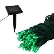Solar Green 100 LED 12 meter String Lights. No need for batteries! SAVE SAVE SAVE