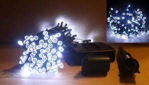 Solar White 100 LED 12 meter String Lights. No need for batteries! (Value R299)