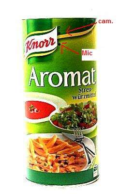 Spy Aromat bottle. 10 Hours CONTINIOUS color video recording!