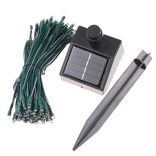 Solar 100 LED String Lights. No need for batteries.