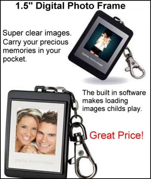 Very Popular Mini Key Chain Digital Photo Frame, Back in Stock!