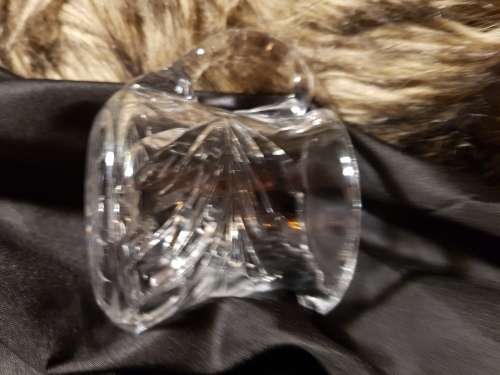 Set of fine cut crystal lidded sugar bowl and milk jug