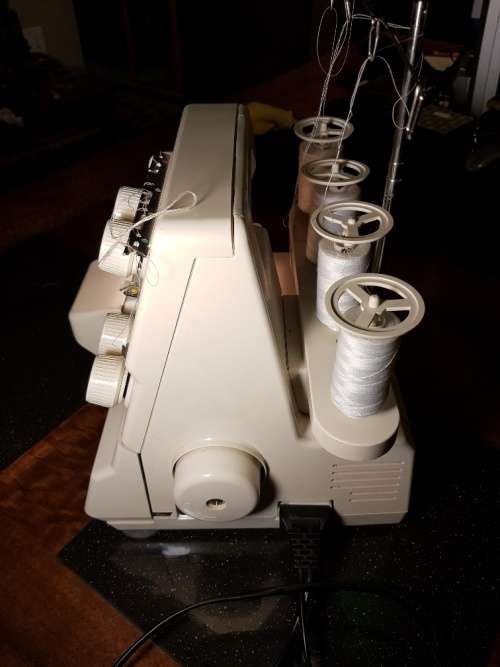 Empisal Over locker Model S 4 D Sewing Machine 4 Threads with Pedal and Wires