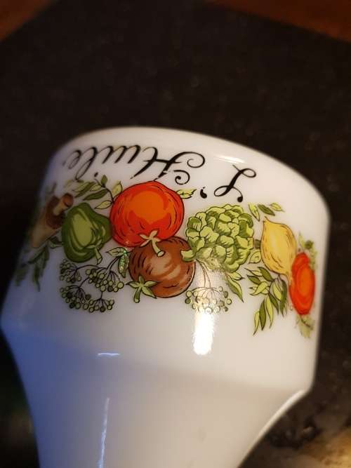 Vintage Milk Glass Oil Decanter marked as such in French, by Gemco USA