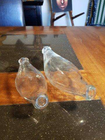 Antique Pair of Griptight Glass Baby Bottles