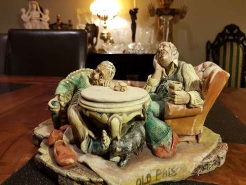 Vintage Cast Resin Figurine Hand Painted