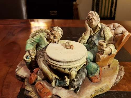 Vintage Cast Resin Figurine Hand Painted