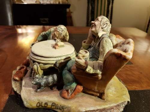Vintage Cast Resin Figurine Hand Painted