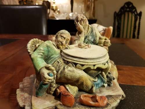 Vintage Cast Resin Figurine Hand Painted