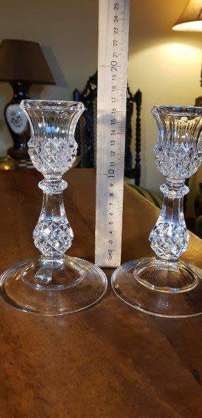 Set of Two Crystal Candelabra