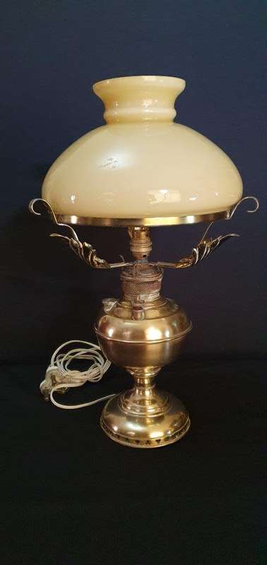 Stunning Vintage Millers Converted Oil Lamp