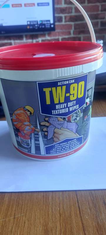 Bucket Action can TW - 90 textured wipes 100s