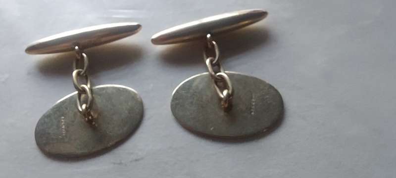Very old 9ct gold genuine cufflinks estate sale