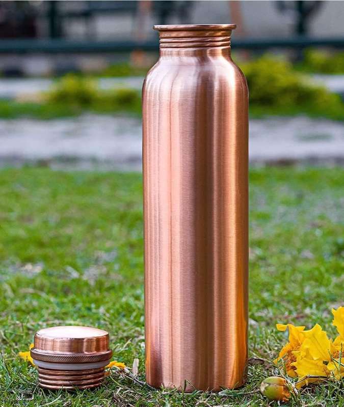 Pure Copper Water Bottle For Ayurveda Health Benefits Leak Proof