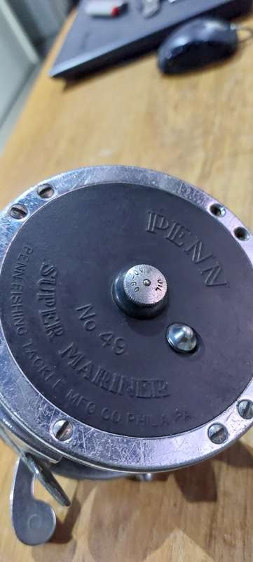 RARE Awesome vintage 49 super mariner penn fishing reel working 100s made in the usa
