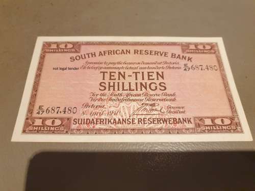 South African 10 shillings 1940