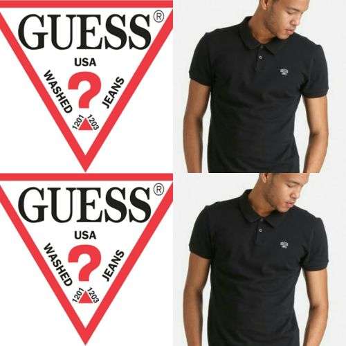 Guess mens original golfer size medium Black