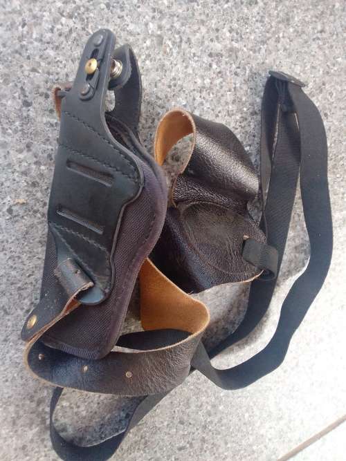 Shoulder holster.