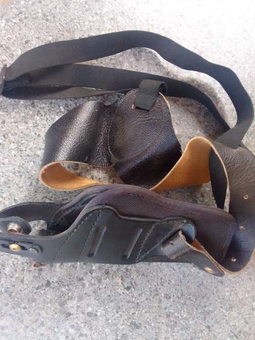 Shoulder holster.