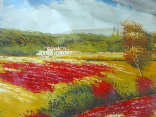 Letty Mason Oil on Canvas Painting 56cmx68cm. Unframed