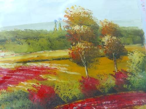 Letty Mason Oil on Canvas Painting 56cmx68cm. Unframed