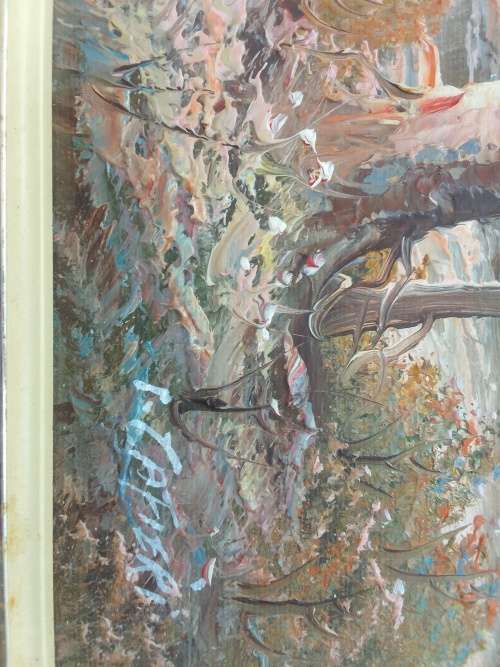 Oil on Board with lovely frame. Signed by artist