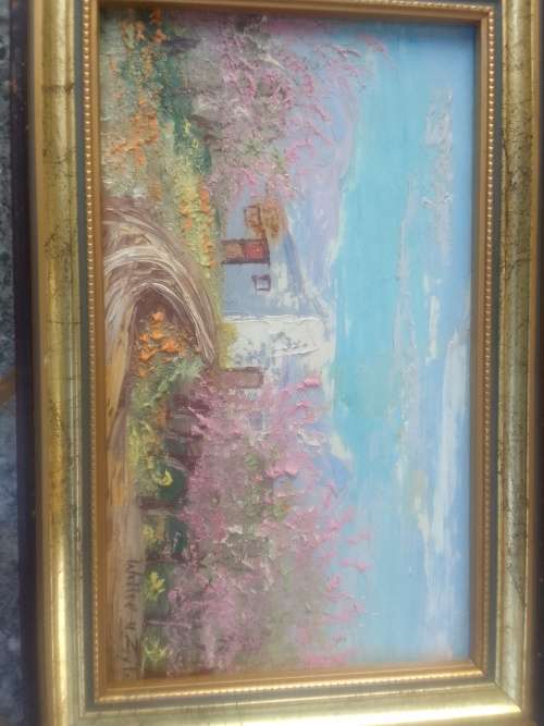 Walter Van Zyl Painting. Frame size 23x15cm