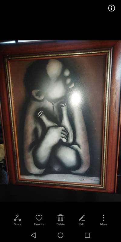 DAVID MBELE PAINTING- NICELY FRAMED- Measuring 40cmx 50cm