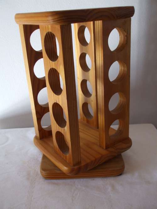Wooden Revolving Spice Rack