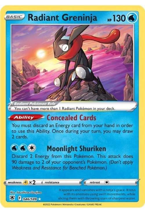 Radiant Greninja - SWSH10: Astral Radiance - Mint