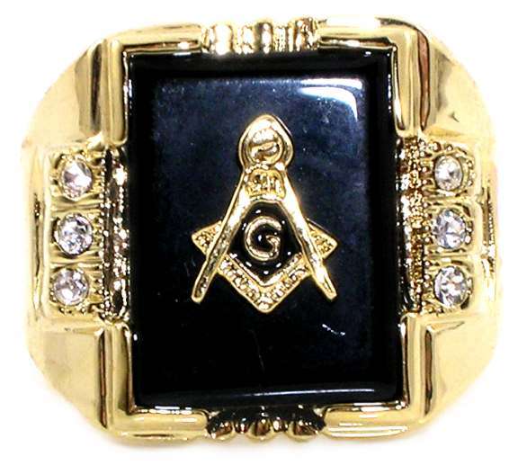 MASONIC RING GENUINE ONYX SIZE 12