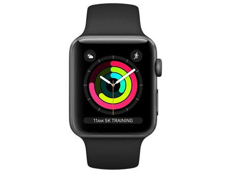 Apple Watch Series 3 GPS 42mm Space Grey With Black Sport Band