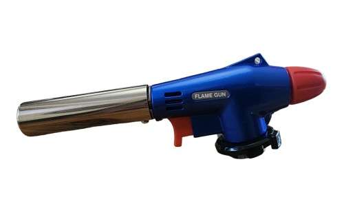Flame Gun - Gas Blow Torch Burner - Blue and Silver, Red