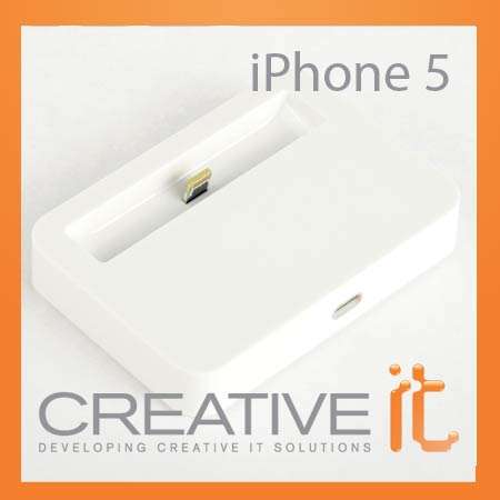 IPHONE 5 - White Data Sync Charger Docking Station 8 Pin Dock Cradle **BEST PRICE & QUALITY**