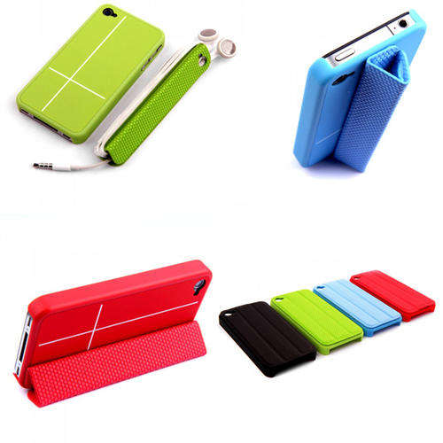 Magnetic Adsorption Smart Protective Stand Case Cover for iPhone 4 4S