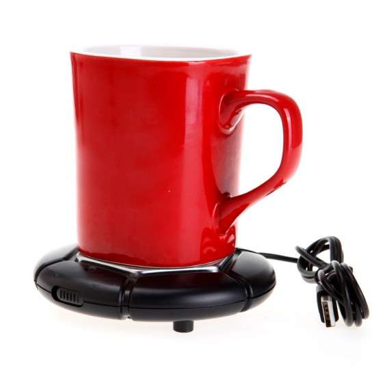 **LOCAL STOCK** Portable USB Powered Cup Mug Warmer Coffee Tea Drink Heater Tray Pad Black