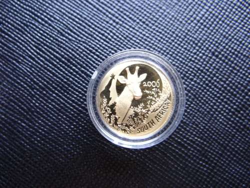 2006 SA Gold Natura Giraffe One Tenth Ounce - 1/10 ounce