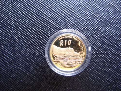* For Muntfin only* 2005 SA Gold Natura Hippo  One Tenth Ounce - 1/10 ounce