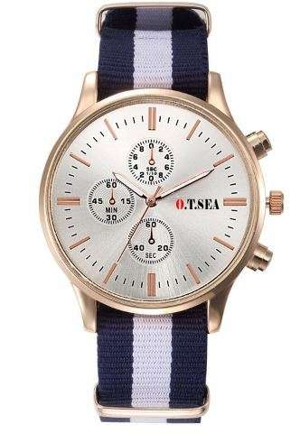 2016 Luxury Brand Rose Gold Nylon Strap Watches 40 mm Men Wristwatches Fashion Quartz watch Relogio